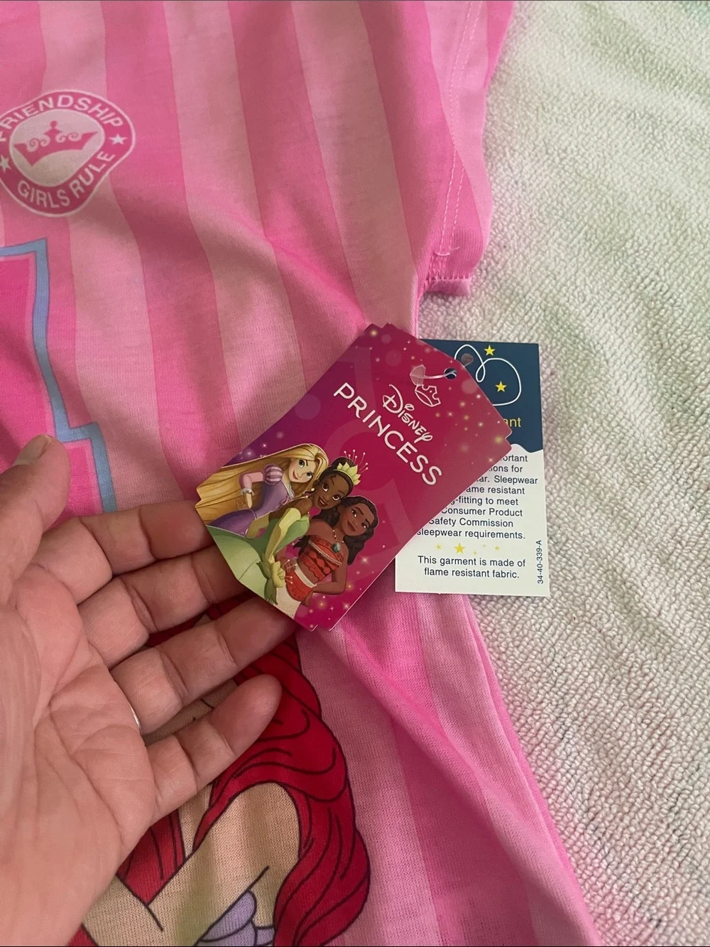 Disney Pink Princess Short Sleeve Pajama Set